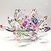 Amlong Crystal 5 inch Sparkle Crystal Lotus Flower Feng Shui Home Decor with Gift Box