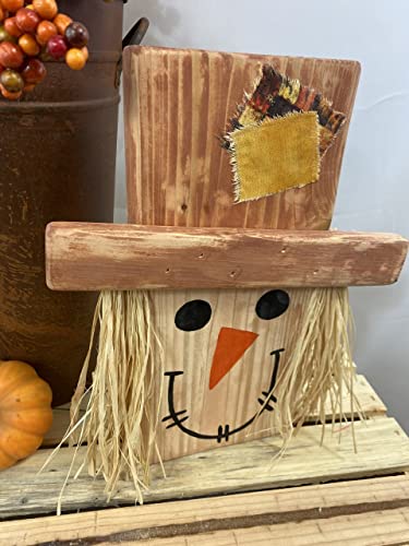 Rustic-Wood-Scarecrow-Thanksgiving-Decor-for-Mantel-Fall-Shelf-Sitter-Harvest-Decor-Autumn-Decor-Primitive-Fall-Gift-for-Friend Rustic Wood Scarecrow Thanksgiving Decor for Mantel Fall Shelf Sitter Harvest Decor Autumn Decor Primitive Fall Gift for Friend