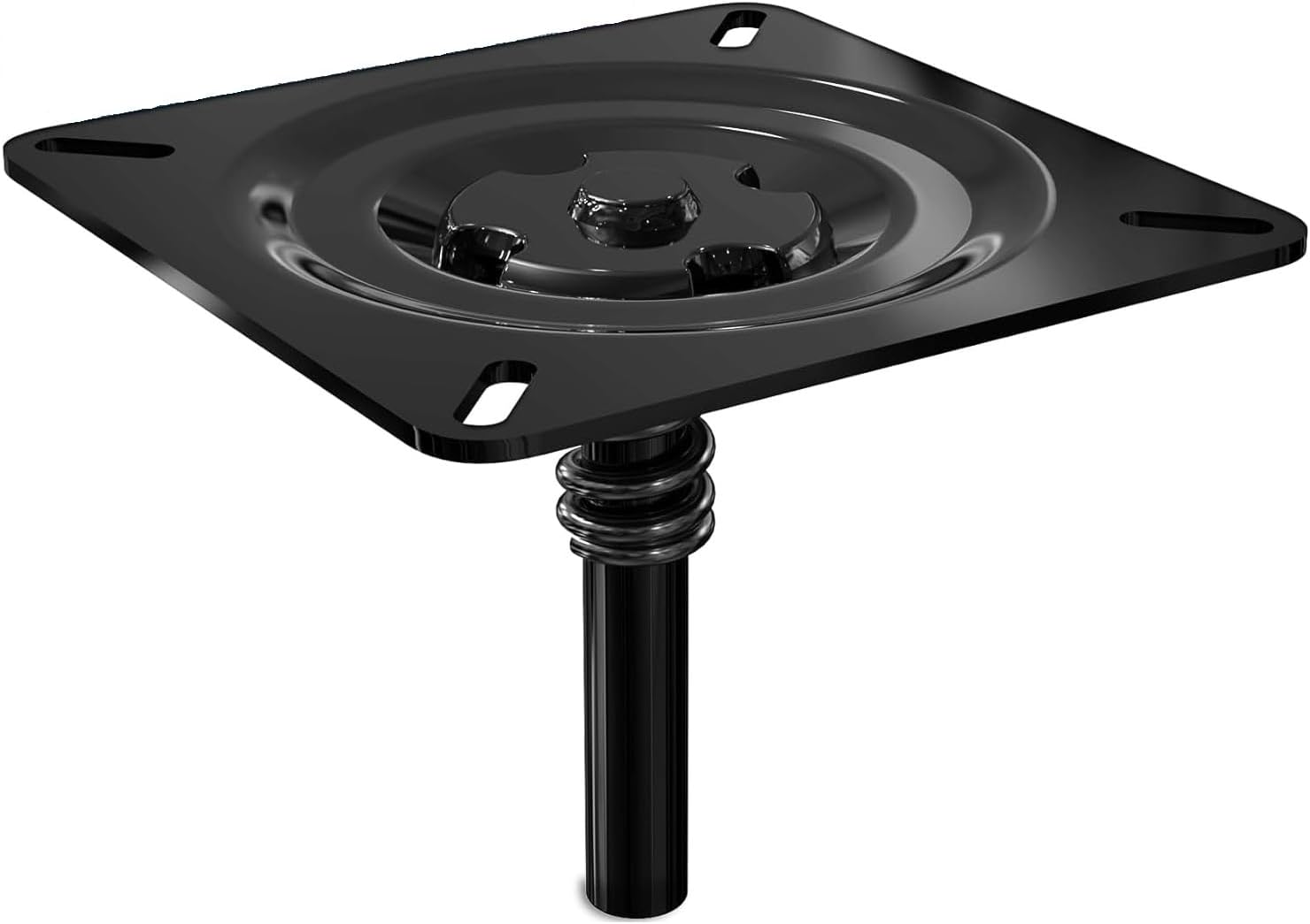 Boat Seat Mount, 6.7 x 6.7 x 5.5 Inches, Boat Seat Pedestal Pin Seat with Spring, Boat Accessories Swivel Base, 2 Pack