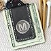 My Personal Memories Custom Personalized Money Clip with Black and Brown Leather Engraved Customized Monogrammed Money Clips for Men