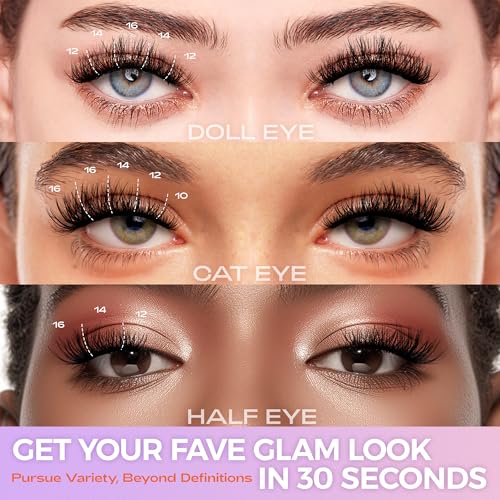 Cils auto-adhésifs LASHVIEW de courbure D effet volume russe