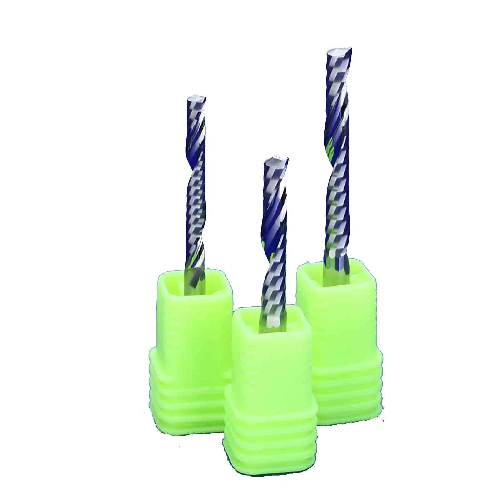 BERWENNY 10pcs 4/22mm Single-Flute Milling Cutter CNC End Mills Carbide Router Bit Compatible with Wood