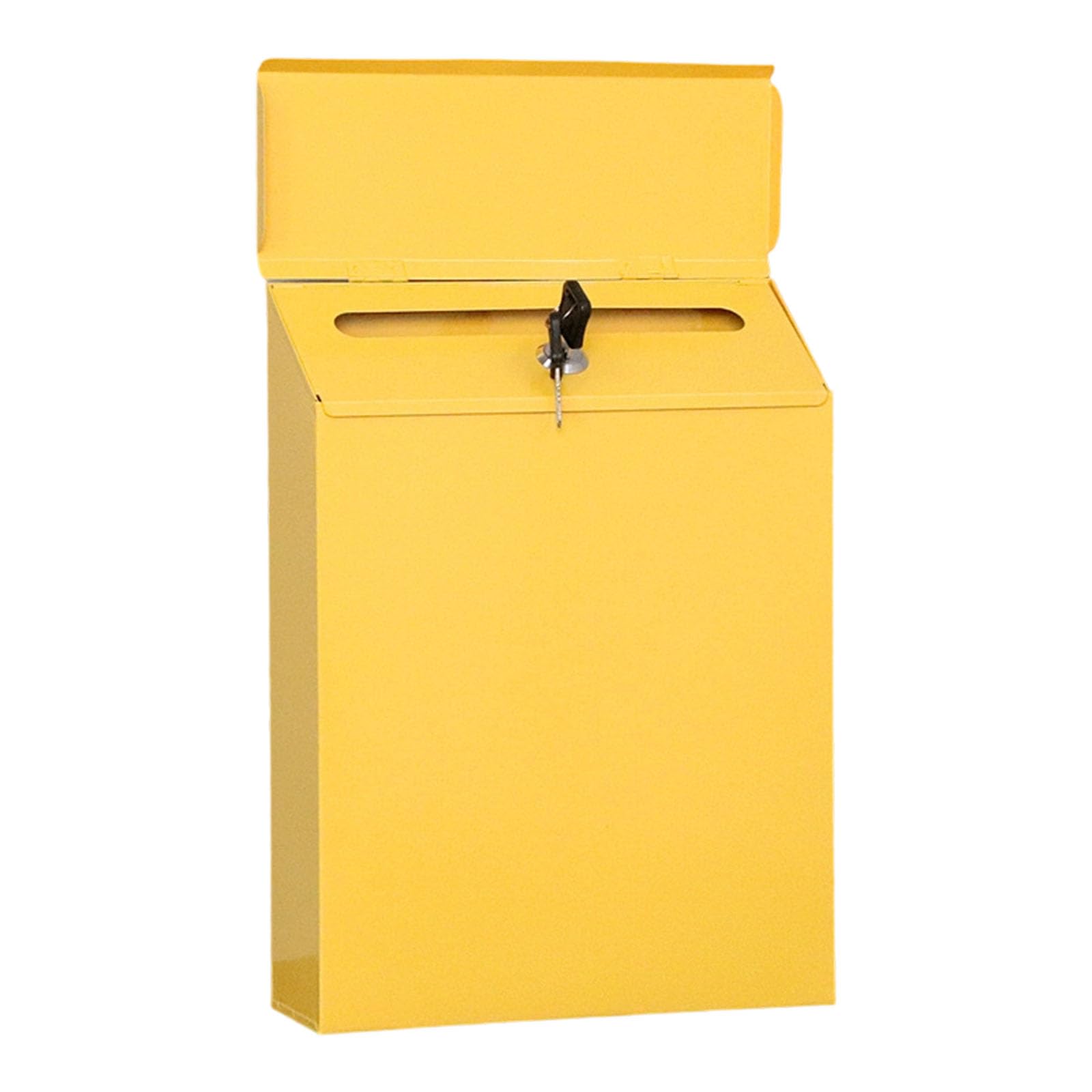 Locking Mailbox Iron Design Wall Mounted Metal Fit for Porch Entryway Secure Mail Storage Solution Easy Install Wall Hanging