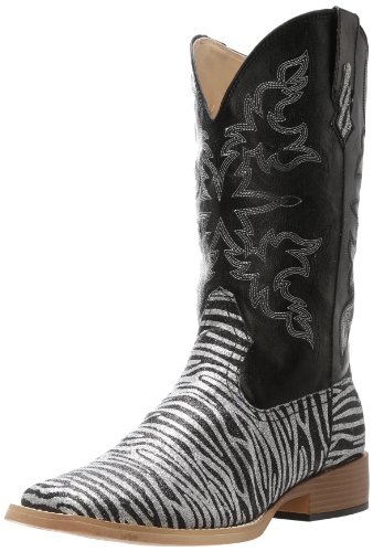 Roper Women's Zebra Glitter Riding Boot