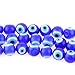 6mm 200 Pcs Blue Evil Eye Glass Beads of Jewelry Findings for Bracelet ,Necklace or Others