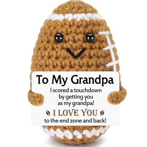 Grandpa Gifts from Grandkids Mini Funny Handmade Crochet with Card