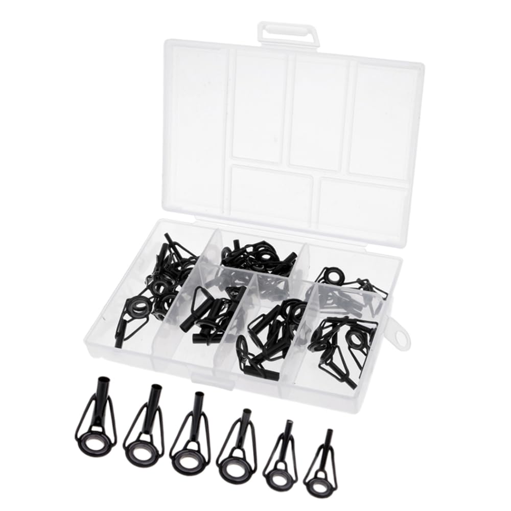 10-40 Pezzi Guida Canna Da Pesca Superiore In Acciaio Inox Con Anello Ceramica – Set 10 Misure (6# A 50#)