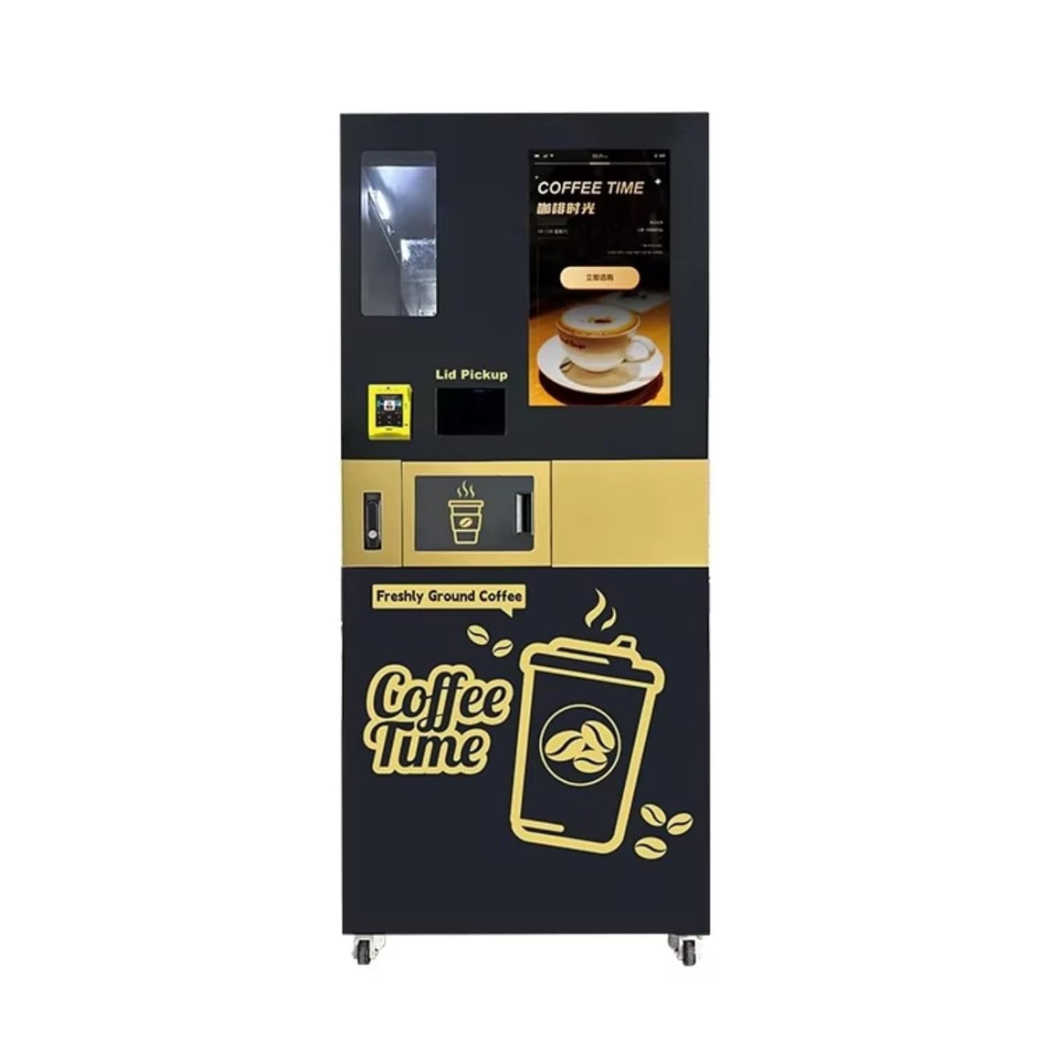 Business-Grade Coffee Vending Machine - Automatic Espresso Machine with Built-in Grinder Commercial Vending Equipment for Office Retail Store