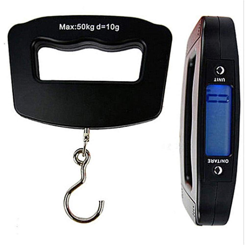 Onedayshop® Luggage Weight Scale,Electronic Fish Scale,LCD Display Portable Bag Scales Hanging Hook Scale for Fishing Travel 110lb/50kg