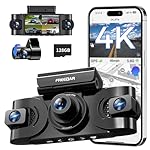 FREEXAR 4K 360° Dash Cam, 4-Channel Dash Camera for Cars, Full Coverage Front Rear Left Right Inside with GPS, 5.8GHz Wi-Fi & App, Night Vision, Voice Control, 24H Parking Mode, 128GB Card Included