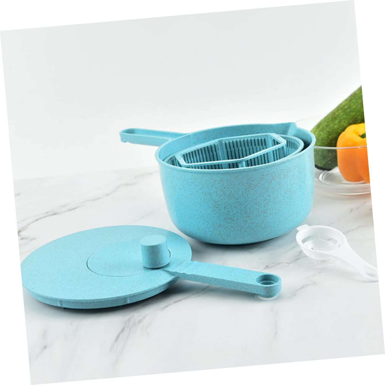 FUNOMOCYA Hand Crank Dehydrator Lettuce Crisper Vegetable Washer Spinner Salad Spinner Basket Dishwasher Safe Spinning Colander Random Color