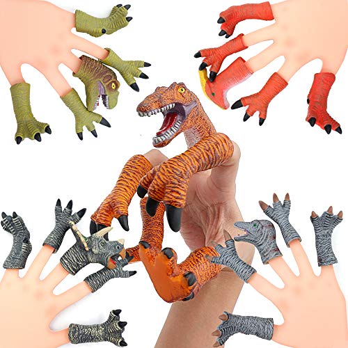 Dinosaur Puppets for Toddlers and Kids, 25 Pcs Realistic Looking Finger Puppets Bath Toys, Best Choice for Birthday Party Favor Toys