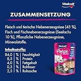 Vitakraft Poésie Délice, Nassfutter Katze, Katzennassfutter in Sauce, mit Seelachs, Vorratspackung, ohne Zusatz von Zucker und Getreide (23x 85g)