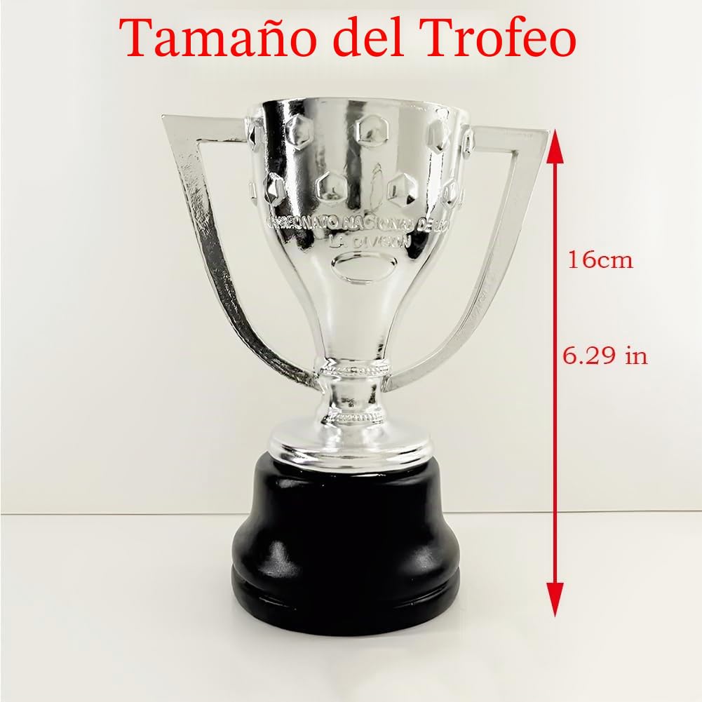 Trofeo De Campeones De Fútbol De España De Plata Trofeos De La Liga del Club De Fútbol Fans Coleccionables Recuerdos Oficina Decoraciones para El Hogar Adornos Regalos De Cumpleaños,15cm