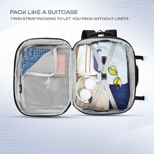 Image of Safari Weekender 45L Expandable Overnighter Casual Hiking Travel Backpack Large size Laptop Bag for Man and Women with suitcase compartment, Ideal for Office Use, Work Trips, College, boys and girls