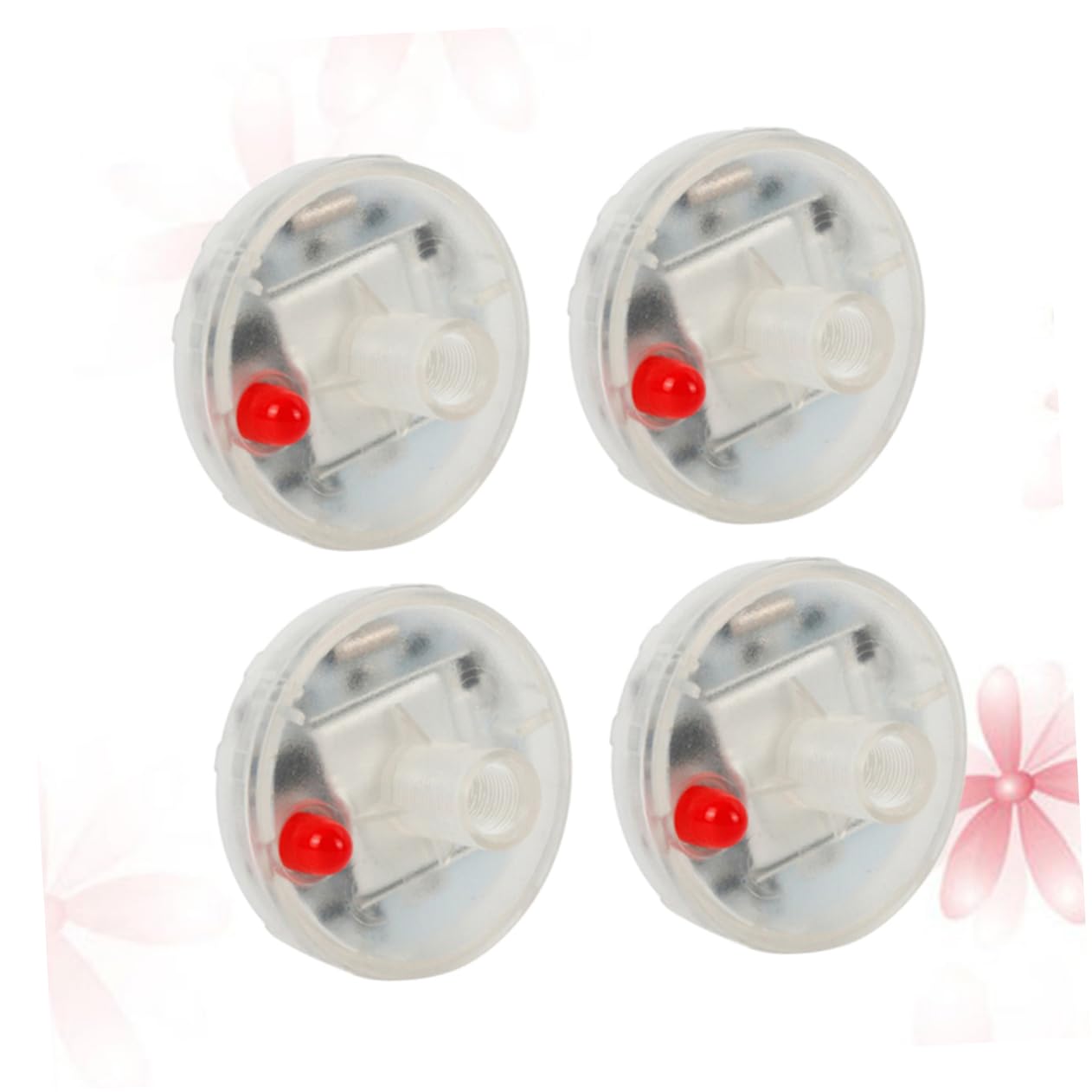 STOBAZA 4pcs LED Tire Lights Solar Powered Wheel Lamps with Flash Modes Colors for Cars and Motorcycles Eye Catching Decorative Lighting for Night Safety