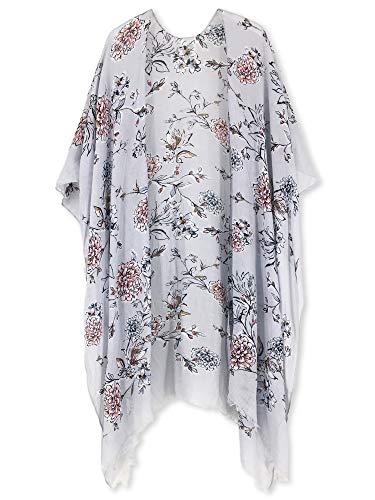 Moss Rose Women s Beach Cover up Swimsuit Kimono Cardigan with Bohemian Floral Print