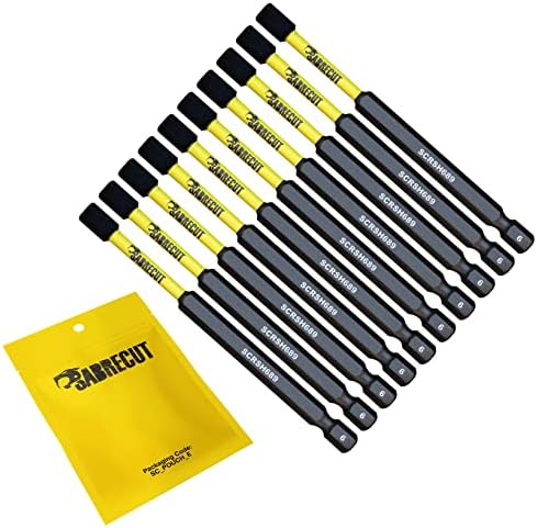 10 x SabreCut SCRSL789_10 89mm SL7 jeu d'embouts de tournevis à