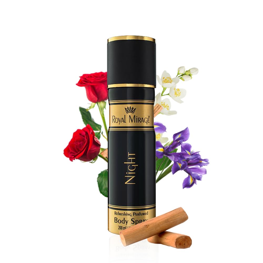 Royal Mirage Night Perfumed Body Deodorant Spray for Unisex, 200ml-image-5