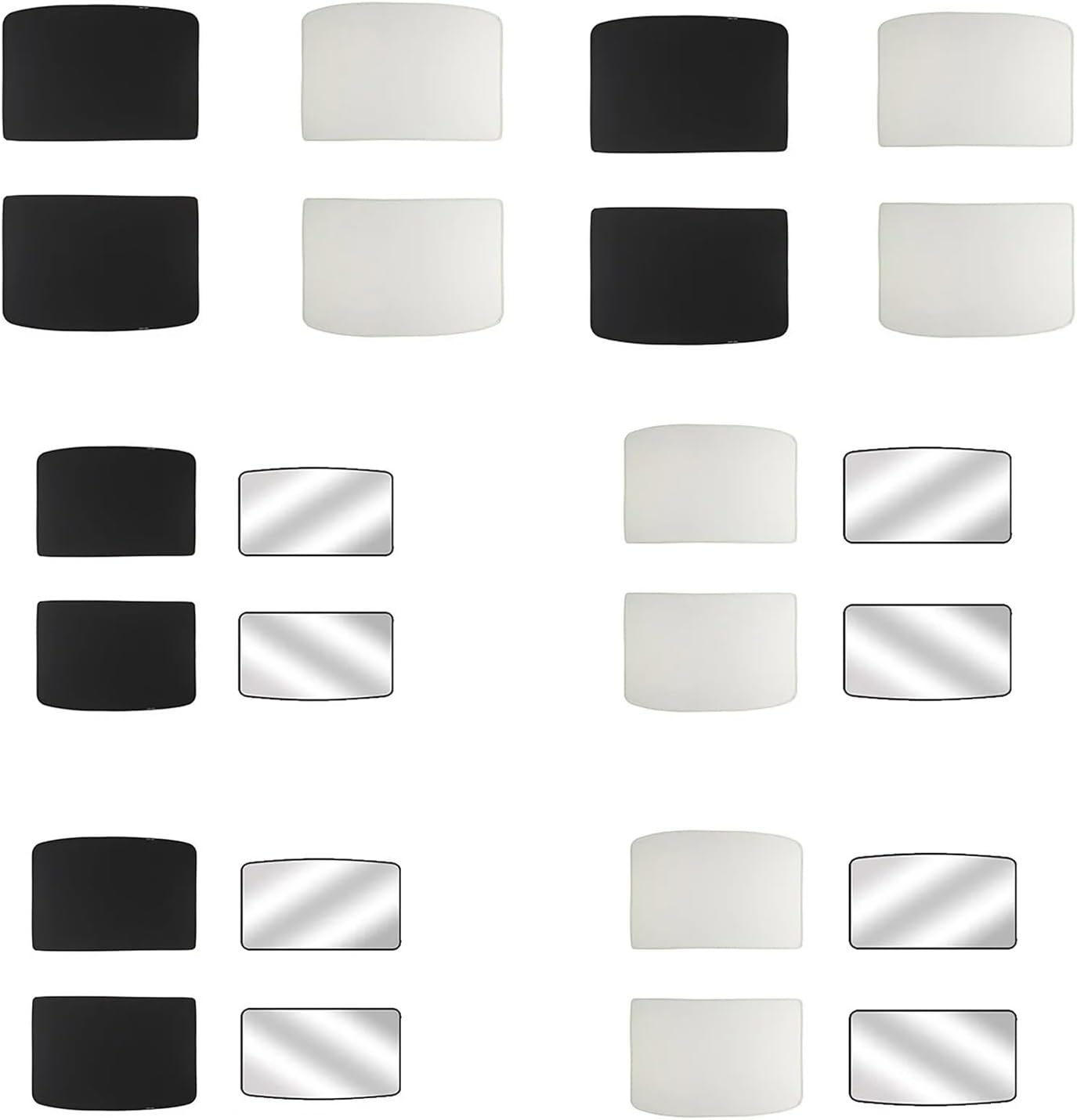 Sunshade Compatible For Tesla Model 3 - Split Front + Rear Sunroof, Black 4-Piece Set, Car Sun Protection, Heat Insulation