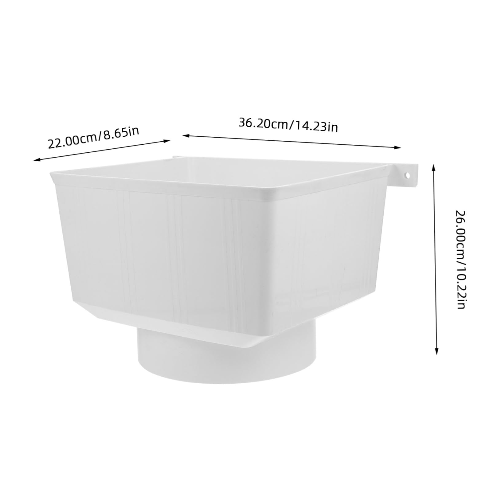 Conector de Bajante para Canalón de Agua de Lluvia Pvc Blanco | Adaptador de Drenaje para Bajante, Accesorio de Techo para Canalón y Desagüe, Fácil de Usar