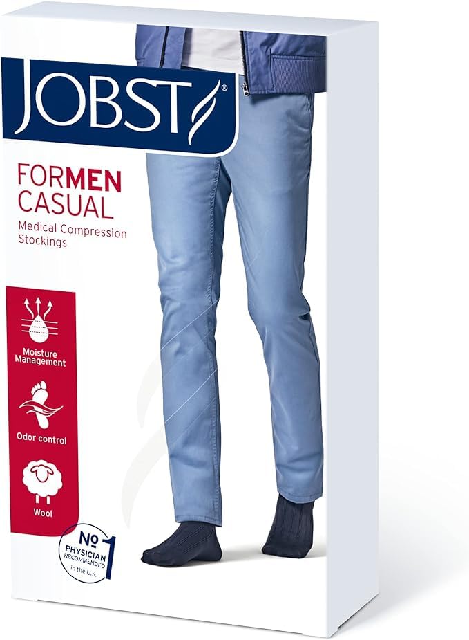 Image of BSN Medical 113151 JOBST Sock with Closed Toe, Knee High, X-Large, 15-20 mmHg, Navy