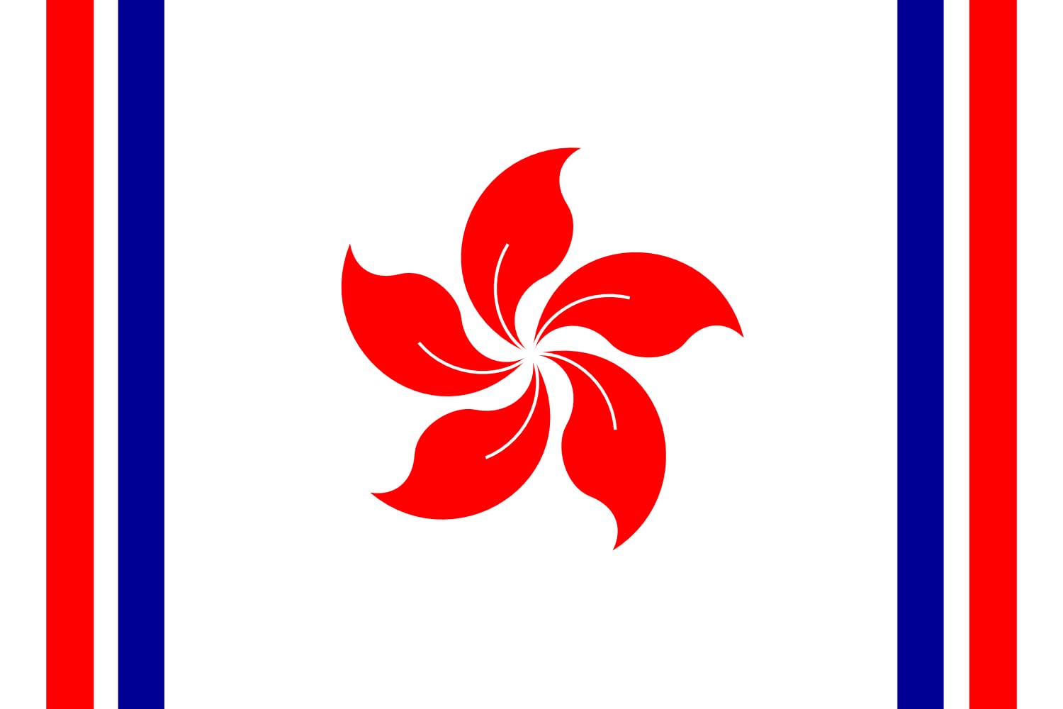 Drapeau XL Republic of Hong Kong pour décoration murale de salon et rassemblements