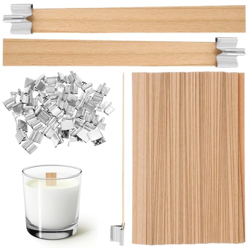 120 pzas Mechas de Madera Natural para Velas