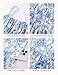 GRACE KARIN Summer Dresses for Women 2026 Vacation,Smocked Floral Maxi Dresses,Boho Beach Long Sundress Blue White L