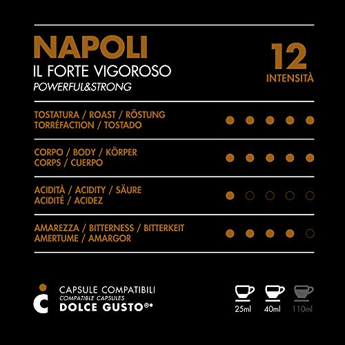 FRHOME - Nescafè Dolce Gusto 96 Càpsulas compatibles - Il Caffè Italiano - Mezcla Napoli Intensidad 12 - Imagen 3