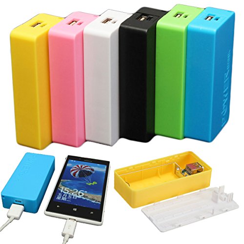 EsportsMJJ 5600mAh 2X18650 USB Power Bank Batteria Caricabatterie Caso DIY Box per iPhone Sumsang-Blu