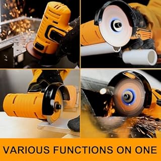 INGCO 20V Cordless Mini Angle Grinder 19500RPM, 76mm Disc Diameter, Mini Cutter Cut-Off Tool M6 with 1Pcs 2.0Ah Battery and Charger for Cutting Polishing and Sharpening CAGLI76012