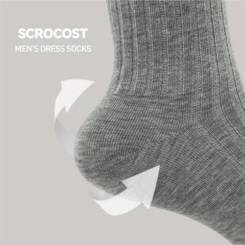 Mens Dress Socks - Comfort Cotton Crew Socks for Men (10 Pack)4