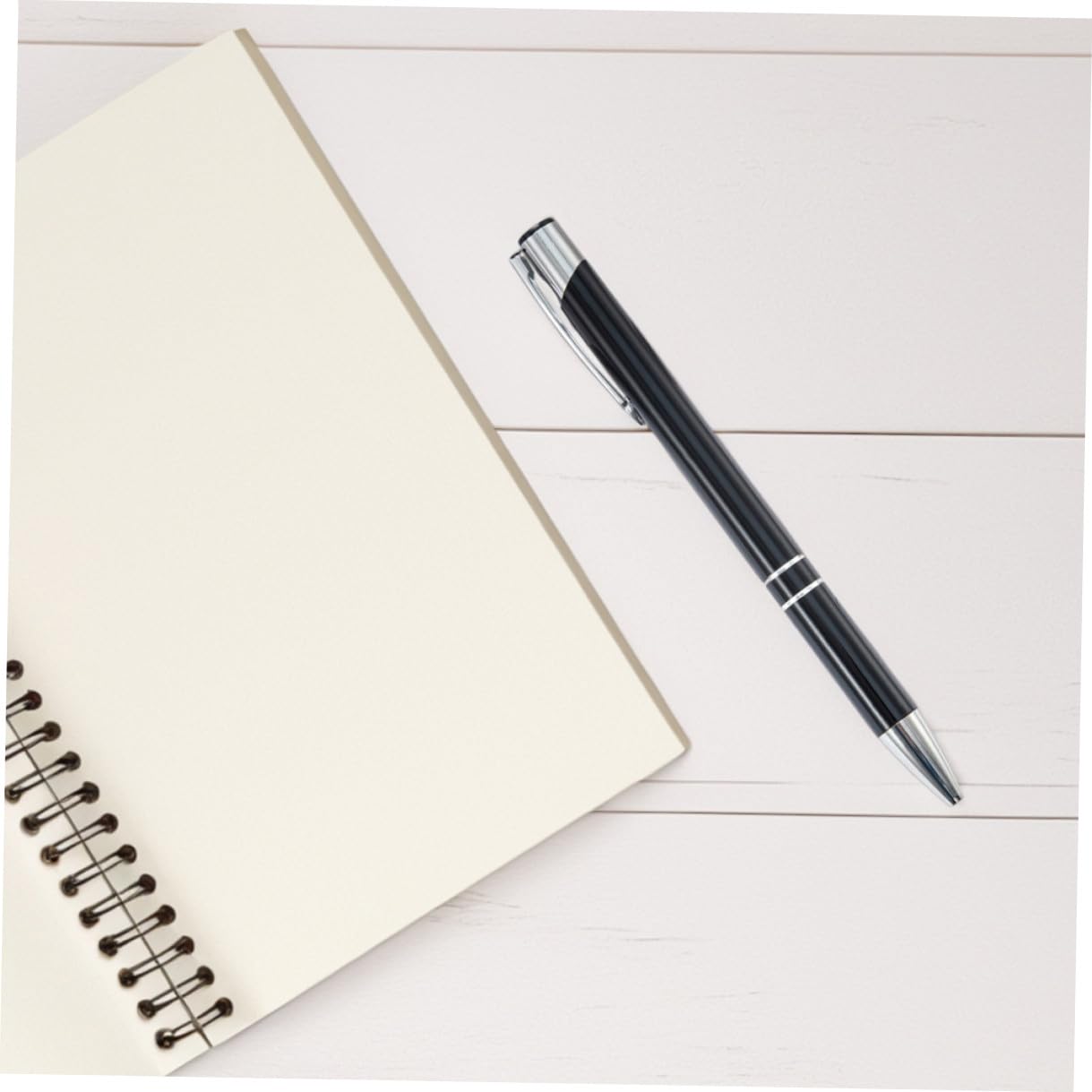 48 Pezzi Penna a Sfera in Metallo Nera Design Elegante e Resistente, Versatile per Uso Ufficio e Scuola, per Adulti e Studenti