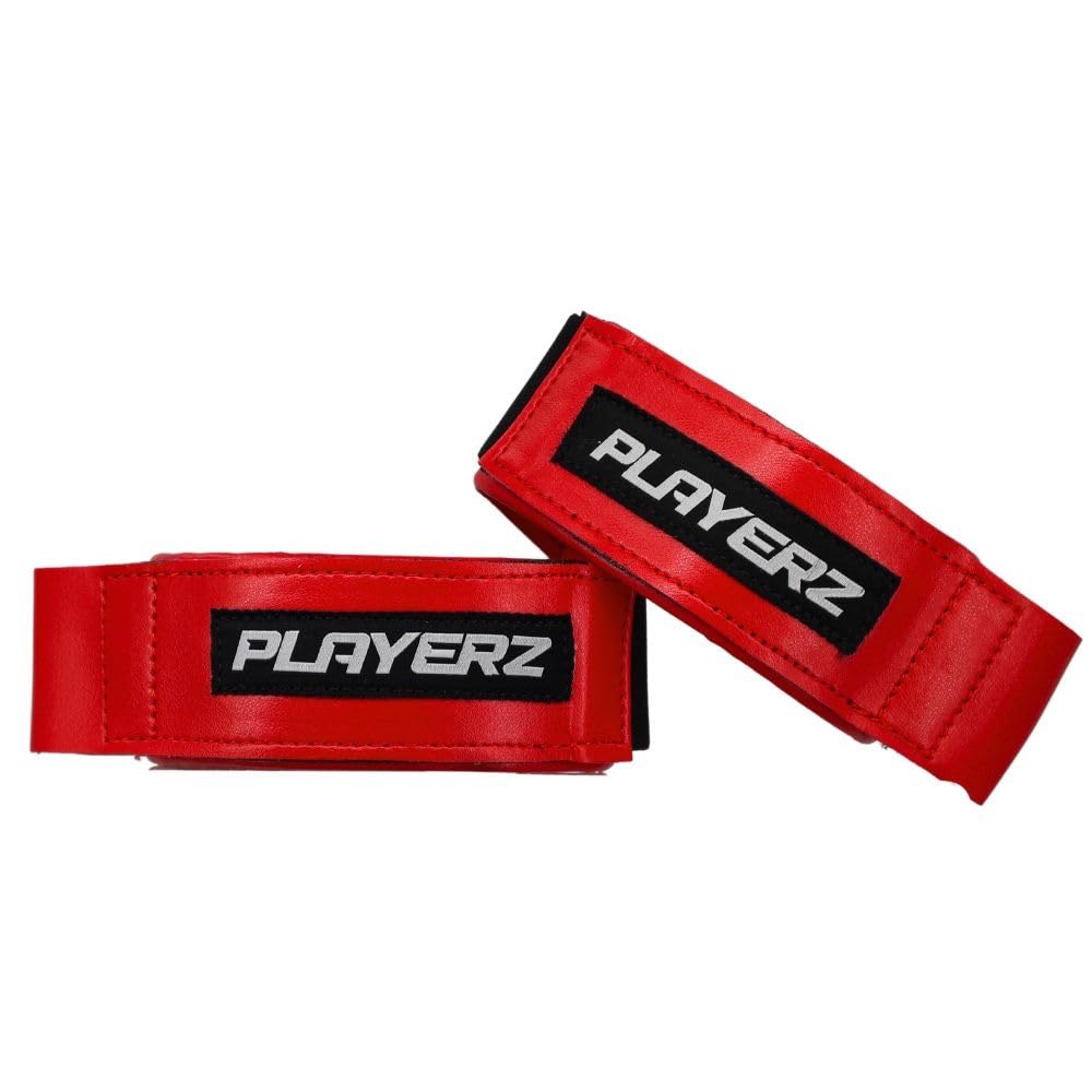 Playerz Lace-Up Boxing Gloves Converter - Lace to Strap Training Glove System, Lace to Hook & Loop Converter, Enhanced Convenience, Premium Materials, Sold in Pairs, Red