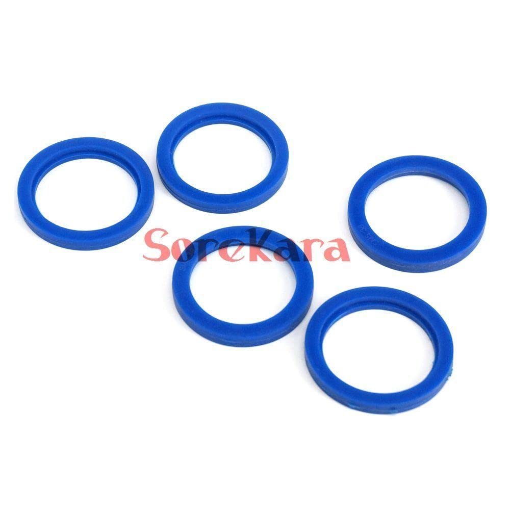 5pcs Fit 38mm O/D Sanitary SMS Socket Union Blue Silicone Flat Gasket Ring Washer