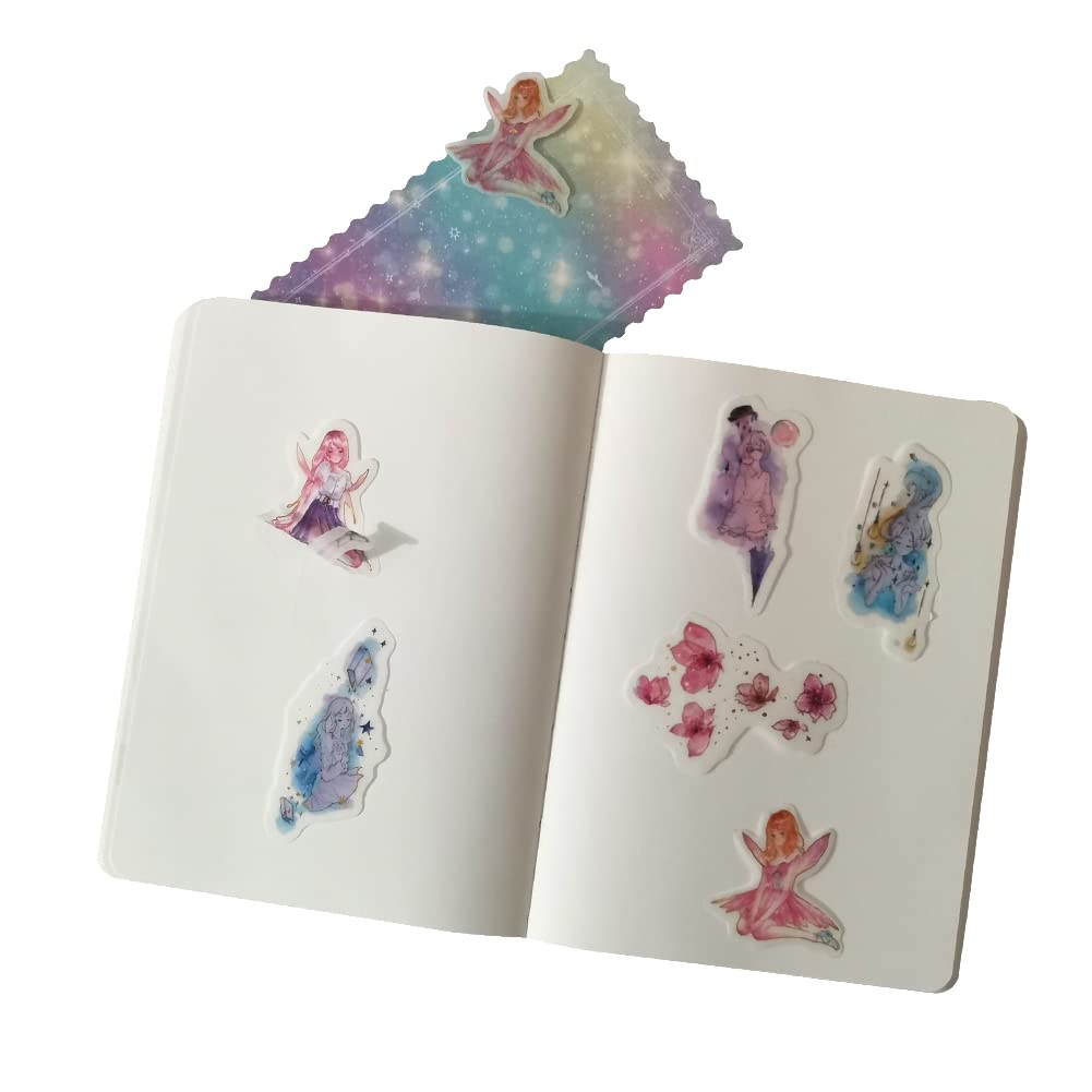 Śliczny papier Washi z bajki świat Washi zestaw naklejek kawaii, wróżki, dziewczyna, kwiat wiśni, łapacz snów, naklejka do scrapbookingu, osobisty pamiętnik, DIY, planer, pakowanie prezentów, butelka
