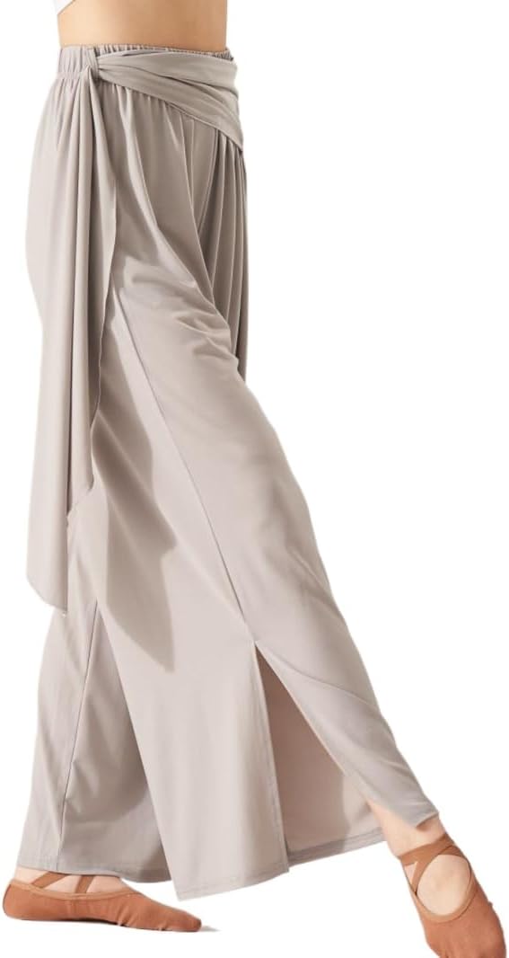 HEARTTOUCH Women's Modern Dance Ballet Pants Chinese Style Classical Dance Pants Wide Leg Yoga Practice Sports Training Pant