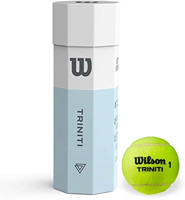 Wilson Tennis Balls, Triniti, Set of 4 Balls, 100% Recyclable Case, Wrt125200