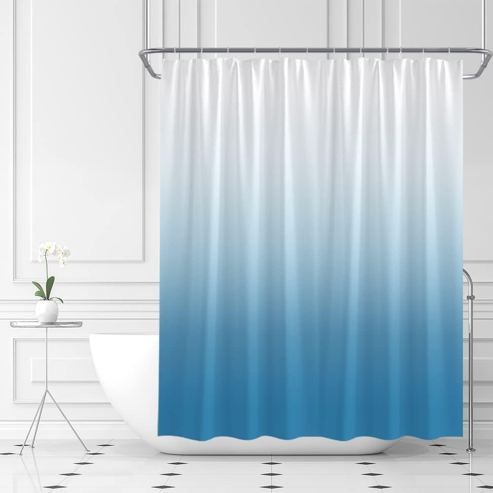 Uiyiui Multicolor-3 Burnt Orange Ombre Shower Curtain 51X71in/130X180cm/Wxh Orange White Gradient Modern Simple Fabric Bathroom Curtain Set For Shower Stall Bathtubs Decor With 12 Hooks