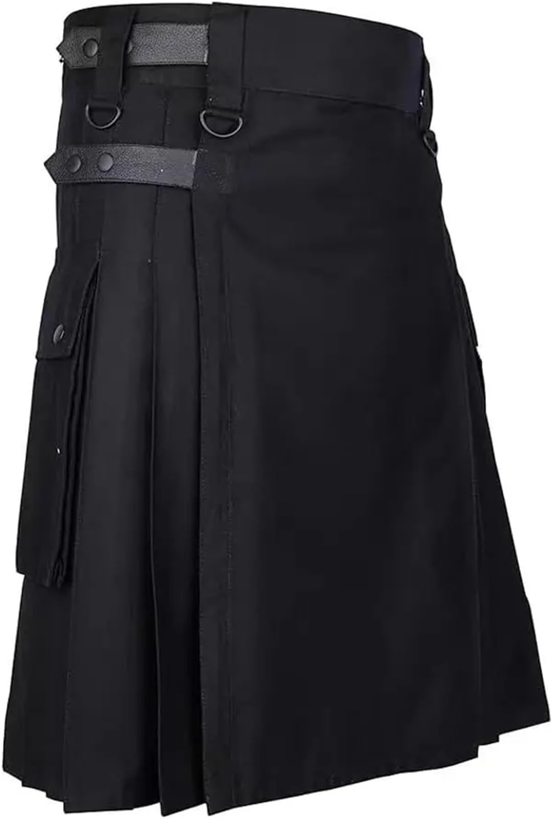 Kilt Scozzese Uomo Kilt utilitari in tartan da uomo scozzese con cinghie e ampie tasche cargo