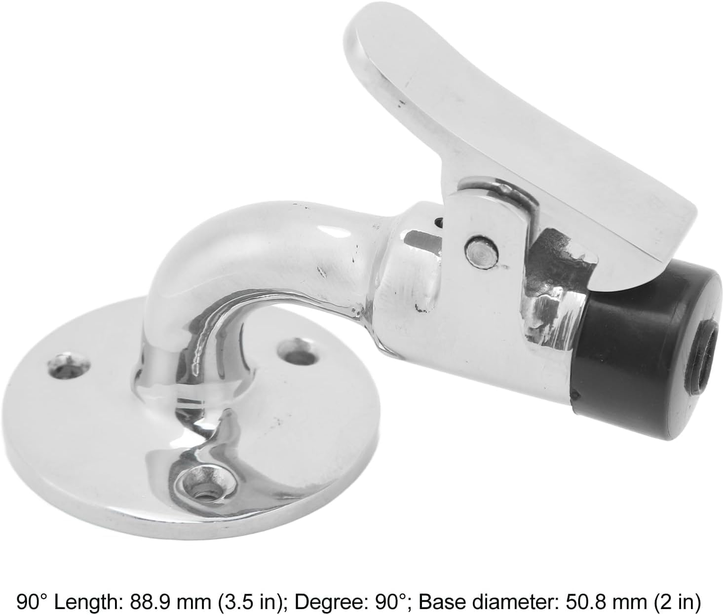 Marine Door Stopper, 316 Stainless Steel Heavy Duty 90° Boat Door Catch with Anti-Collision Design, Corrosion Resistant Marine Grade Hardware for Yachts Boats Ships RV, Mirror Polished Finish