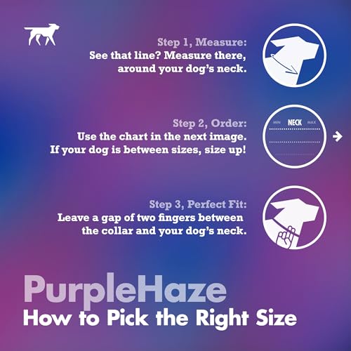 Image of Tuff Pupper Premium Adjustable Dog Collar for Medium Boy & Girl Dogs, Stylish Pattern Collars Designed in USA, Quick Release Buckle, PurpleHaze Print, Medium (1 Inch Wide x 13-18 Inch Neck)