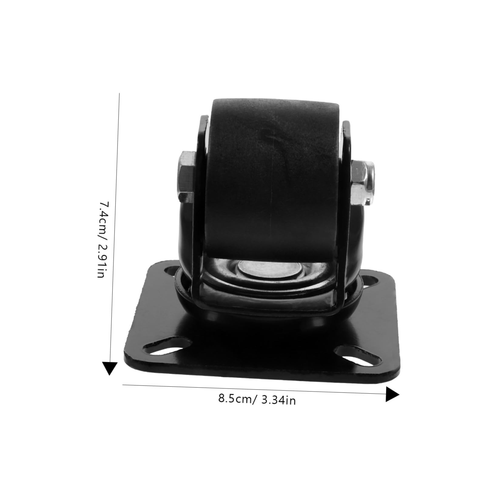 Schwerlast-Stuhlrollen-Set, 2-teilig, tragbare Lastenrollen für Bürostühle mit multifunktionaler mechanischer Ausrüstung, reines Nylon, Schwarze Kugelrollen