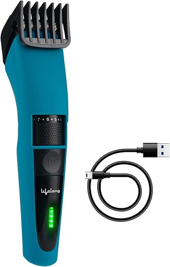 Lifelong Trimmer Men Beard | All in One Shaver, Electric Razor for Beard, Sideburns, Neckline, Chest | Man Rechargeable Ha...