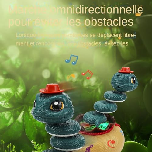 Jouet musical interactif serpent rampant avec évitement d'obstacles pour bébé - 7