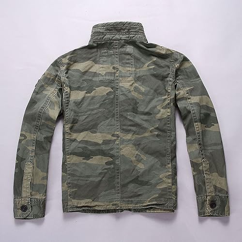 Admitted &Feeling Men's camo Military Jacket Cargo Stand Collar Bomber Jackets Coat2