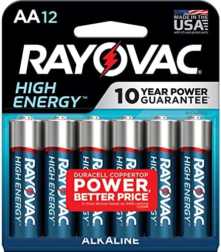 Rayovac AA Batteries, Double A Battery Alkaline, 12 Count