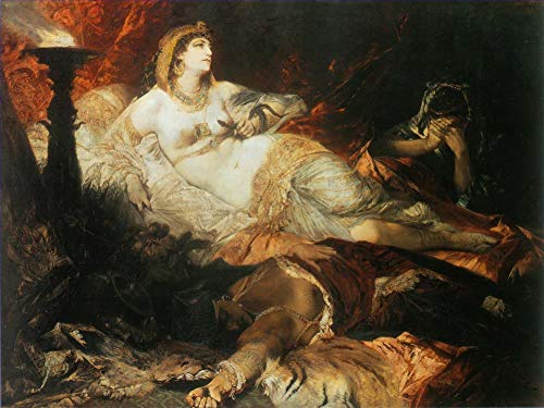Peinture à l'huile der tod der kleopatra une œuvre d'art vibrante pour inspirer votre quotidien
