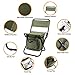 LEADALLWAY Fishing Chair with Cooler Bag Foldable Compact Fishing Stool,Green
